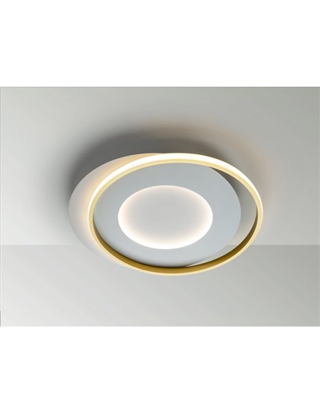 Plafón de techo LIMBOS Ø55cm LED 40W 4400 lm 3000K Blanco oro