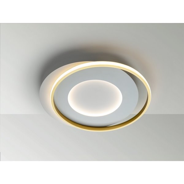 Luminária de teto LIMBOS Ø55cm LED 40W 4400 lm 3000K Branco Dourado