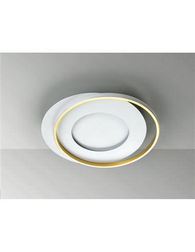 Plafón de techo LIMBOS Ø55cm LED 40W 4400 lm 3000K Blanco oro