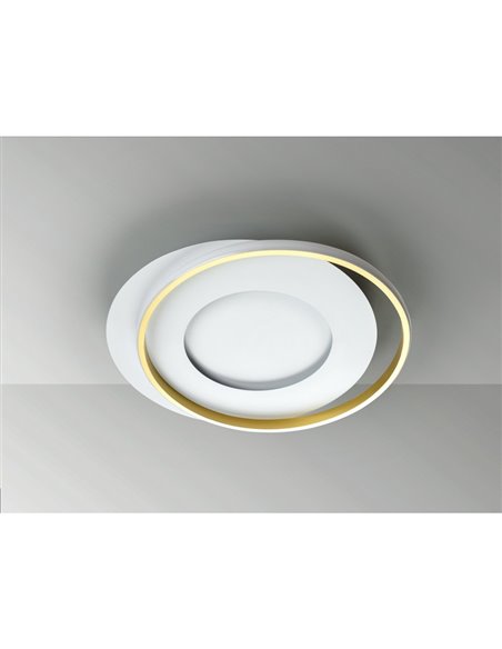 Plafón de techo LIMBOS Ø55cm LED 40W 4400 lm 3000K Blanco oro