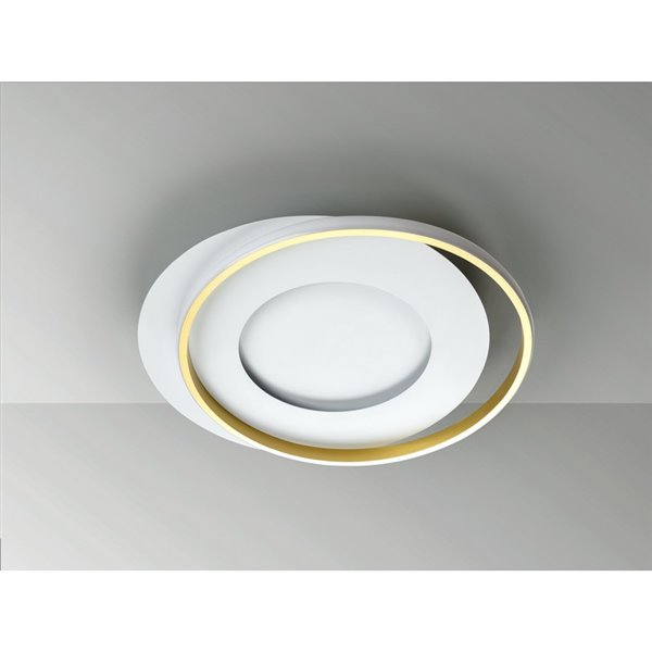 Luminária de teto LIMBOS Ø55cm LED 40W 4400 lm 3000K Branco Dourado