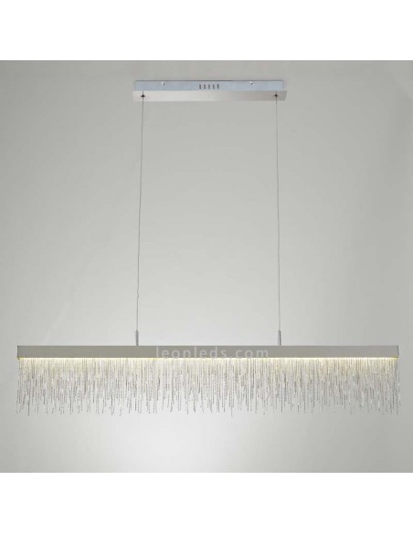 Lámpara de Techo LED de la serie Cenna | Lámpara colgante LED de diseño moderno cromada | Lámpara colgante LED moderna