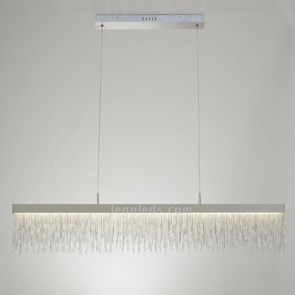 Lámpara de Techo LED de la serie Cenna | Lámpara colgante LED de diseño moderno cromada | Lámpara colgante LED moderna