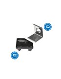 Pack 2 tapones negros y 2 grapas para perfil LM3726 (accesorios de montaje)