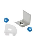 Pack 2 tapones y 2 grapas para perfil LM3715 (accesorios de montaje)