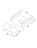 Pack 2 tapones y 2 grapas para perfil LM3707 (remate y fijación)