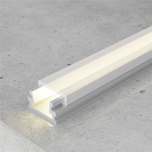 Profilé en aluminium SLIM de 2 mètres, montage en surface, compact avec diffuseur et embouts