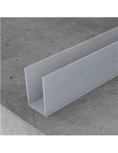 Profilé mince et transparent en polycarbonate de 2 mètres, compact, pour rubans LED.