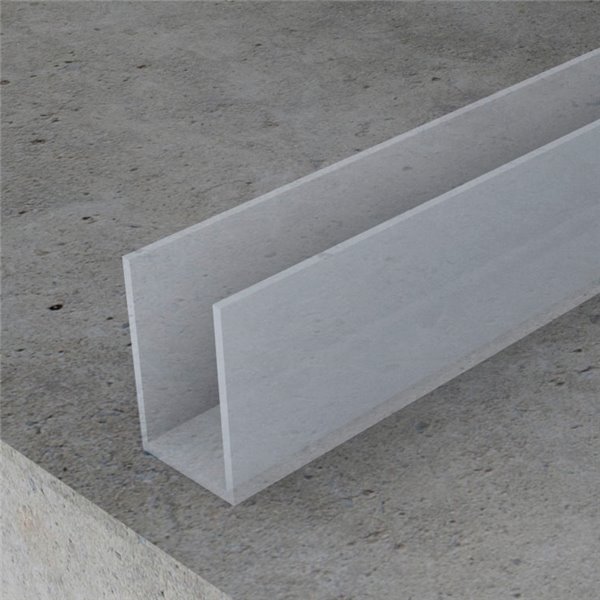 Profilé mince et transparent en polycarbonate de 2 mètres, compact, pour rubans LED.