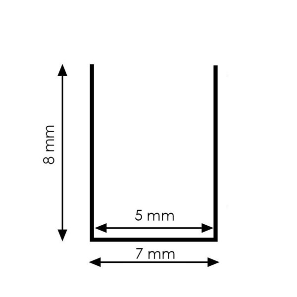 Profilé mince et transparent en polycarbonate de 2 mètres, compact, pour rubans LED.