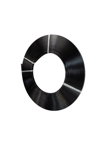 Difusor preto para perfil de LED, rolo de 30 metros, 12,5 mm de largura, PC