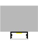 Perfil de aluminio MINIM blanco 2 metros de superficie con difusor y accesorios