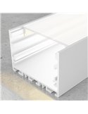 Perfil de aluminio SIXE blanco 2 metros para instalación superficie o colgante con difusor