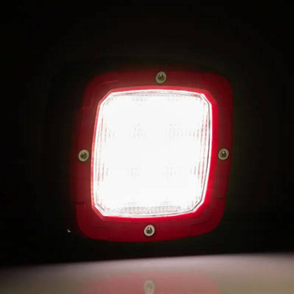 Projecteur de travail LED puissant avec prise intégrée, flux lumineux large de 4100 lm, 5700 K, E9 EMC