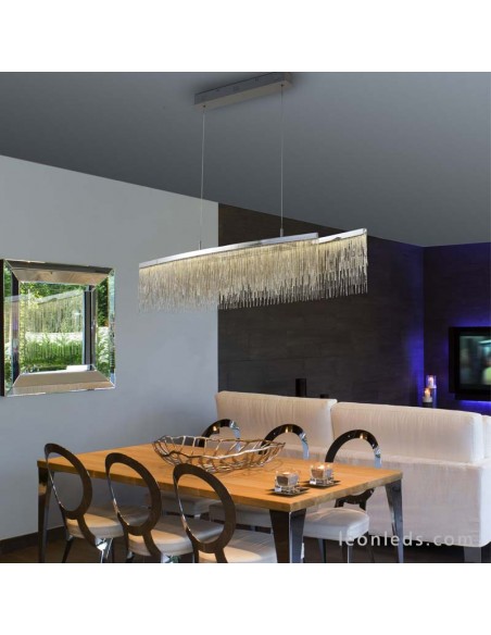 Plafonnier LED au-dessus de la table | Lampe suspendue au-dessus de la table Cinna | Éclairage LeonLeds