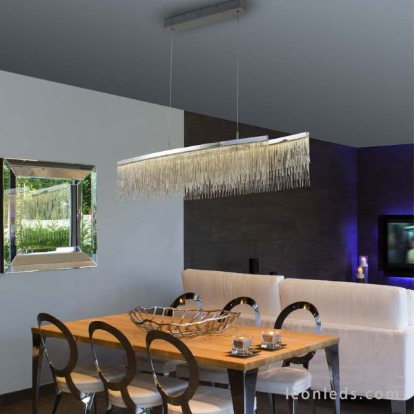 Lâmpada de teto LED acima da mesa | Candeeiro suspenso por cima da mesa Cinna | Leon Iluminação LED