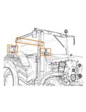 Faro de trabajo LED asimétrico 10/30V 4950Lm Valmet y Valtra, conector DT y soporte ECE R10 – E4 10R/054223