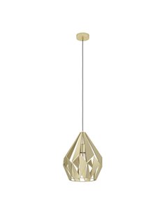 Lámpara colgante de metal dorado CARLTON, Ø310mm, E27 (no incl.)