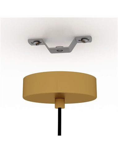 Lámpara colgante de metal dorado CARLTON, Ø310mm, E27 (no incl.)