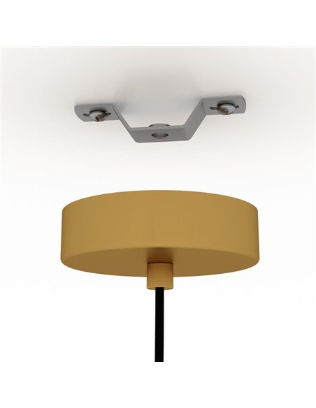 Lámpara colgante de metal dorado CARLTON, Ø310mm, E27 (no incl.)