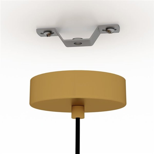 Lámpara colgante de metal dorado CARLTON, Ø310mm, E27 (no incl.)