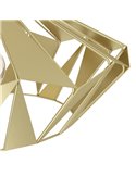 Plafón de techo metálico dorado CARLTON, diseño geométricas, Ø470mm E27 (no incl.)