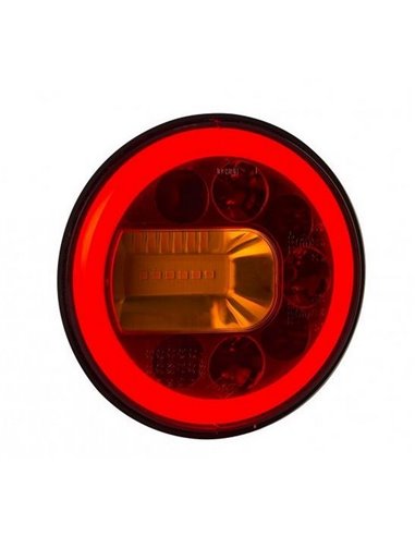 Feu arrière LED LUNA LZD 2446 / 2447 avec témoin de position, de freinage et clignotant néon 12/24 V IP68 E9 ECE R06/R07