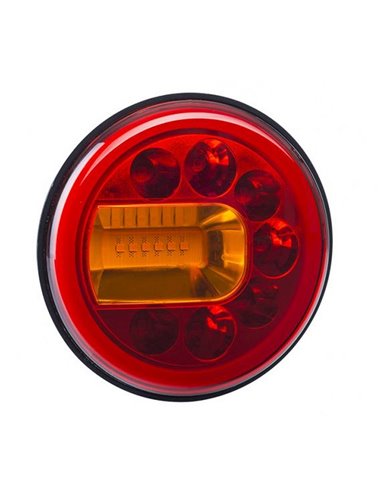 Feu arrière LED LUNA LZD 2446 / 2447 avec témoin de position, de freinage et clignotant néon 12/24 V IP68 E9 ECE R06/R07