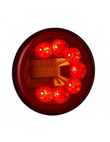 Lanterna traseira LUNA LZD 2446 / 2447 LED com luzes de posição, freio e pisca neon 12/24V IP68 E9 ECE R06/R07