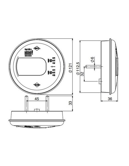 Piloto trasero LED LUNA LZD 2446 / 2447con posición neón, freno e intermitente neon 12/24V IP68 E9 ECE R06/R07