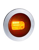 Piloto trasero LED LUNA cromado LZD 2448 / LZD 2449 12/24V 3 funciones ECE E9