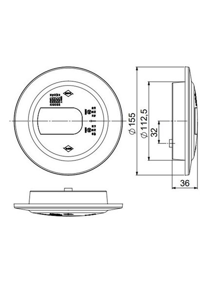 Piloto trasero LED LUNA cromado LZD 2448 / LZD 2449 12/24V 3 funciones ECE E9