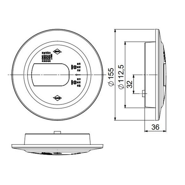 Piloto trasero LED LUNA cromado LZD 2448 / LZD 2449 12/24V 3 funciones ECE E9