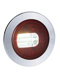 Feu arrière LUNA LED, chromé, LZD 2452 / LZD 2453, feu de position, antibrouillard et de recul, 12/24 V, IP68