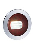 Feu arrière LUNA LED, chromé, LZD 2452 / LZD 2453, feu de position, antibrouillard et de recul, 12/24 V, IP68