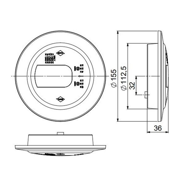 Piloto trasero LED LUNA cromado LZD 2452 / LZD 2453 posición, antiniebla y marcha atrás 12/24V IP68