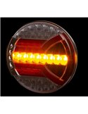 Feu arrière à LED NAVIA LZD 2342 avec clignotant dynamique et éclairage de plaque d'immatriculation 12/24 V ECE R07, R23 et R38