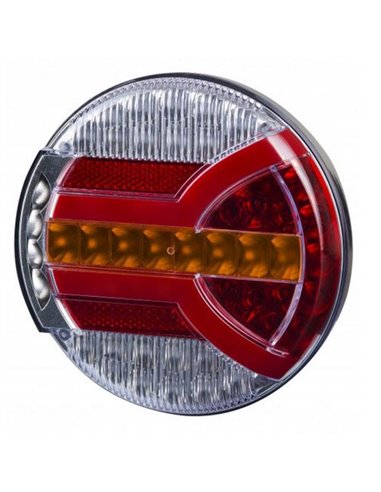 Piloto trasero LED NAVIA LZD 2342 con intermitente dinámico y luz de matrícula 12/24V ECE R07, R23 y R38