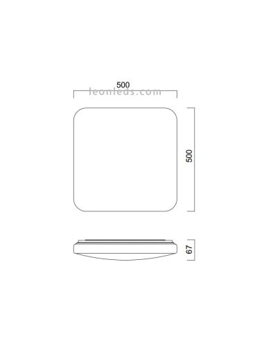 Plafón de Techo LED 60W Quatro II...