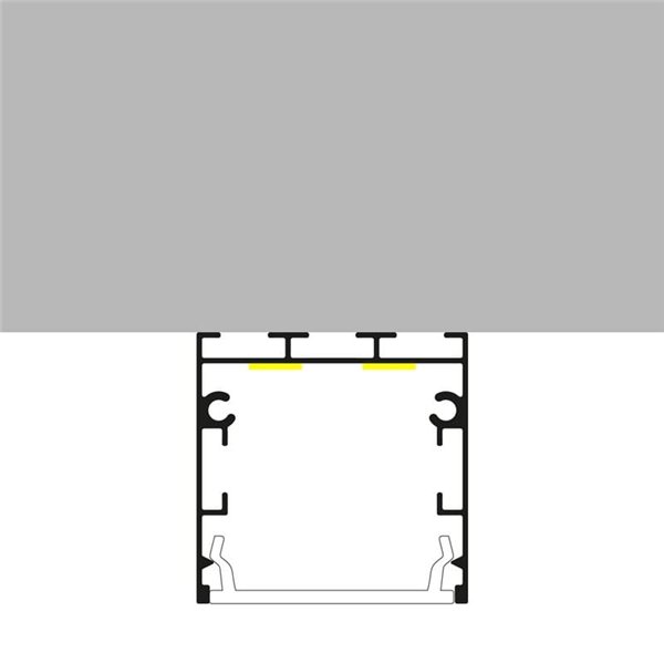 Perfil aluminio superficie/colgante para tiras LED FATE aluminio con difusor y accesorios 2 metros, 35x35mm