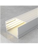 Perfil de superficie aluminio para tiras LED ROK con difusor, tapas y grapas 2 metros, 30x20mm