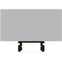 Perfil plano de superficie para tiras LED SID lacado blanco con difusor y accesorios 2 metros, 17,4x7mm