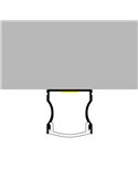 Perfil de aluminio de superficie para tiras LED HIGH lacado blanco con difusor, tapas y grapas 2 metros, 14,4x17,2mm