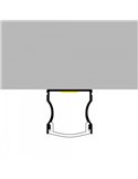Perfil de aluminio de superficie para tiras LED HIGH lacado negro con difusor, tapas y grapas 2 metros, 14,4x17,2mm