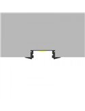 Perfil empotrable para tiras LED SUB lacado negro con difusor, tapas y grapas 2 metros, 24,7x7mm