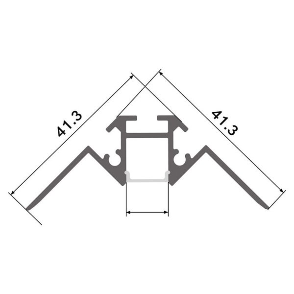 Profilé rond en aluminium PICH pour rubans LED avec diffuseur et 2 embouts, 2 mètres, 41,3 x 41,3 mm