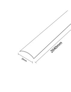 Difusor negro para perfil L negro para tiras LED (LM3673) 2
