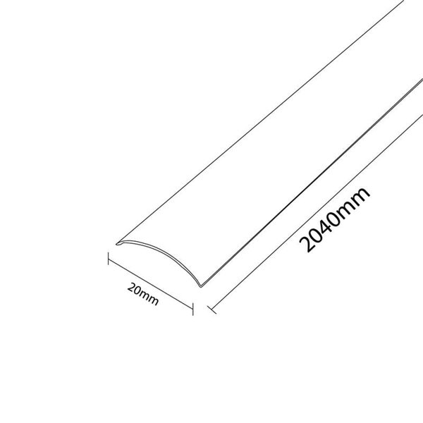 Diffuseur noir pour profilé en L noir pour rubans LED (LM3673)