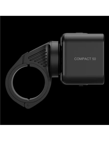 Kit d'éclairage vélo LEDsBIKE COMPACT 50 : éclairage 50 lux avec port USB-C, étanchéité IP54 et support Garmin 2,2–35 mm
