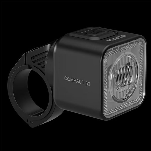 Set de luces para bicicleta LEDsBIKE COMPACT 50 SET 50 lux con USB-C, IP54 y soporte Garmin 2.2–35 mm